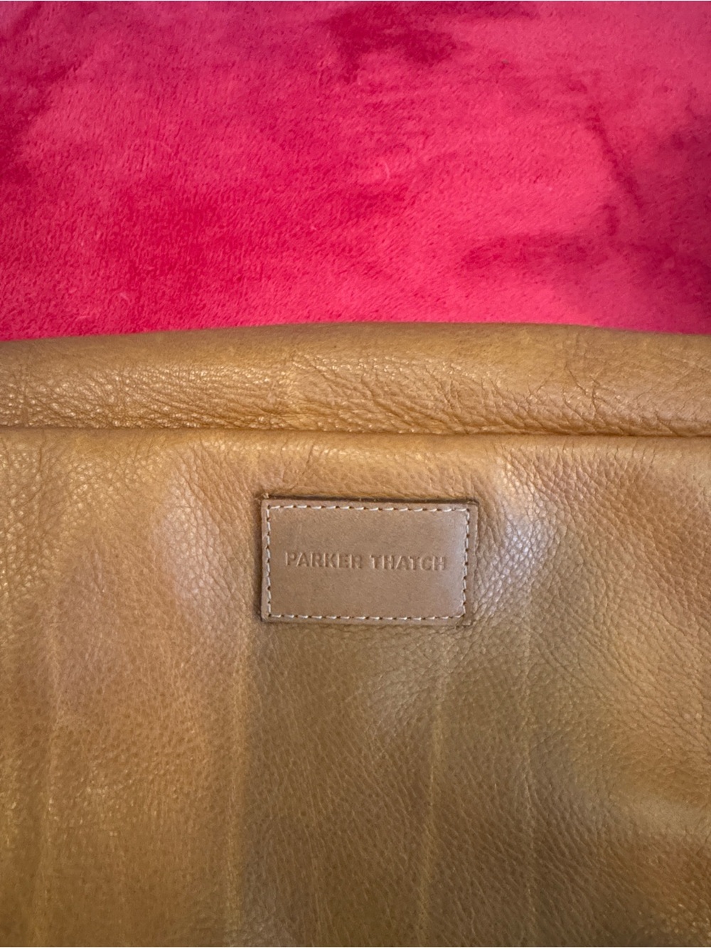 Parker Thatch Tan Leather Clutch - Picture 3 of 4